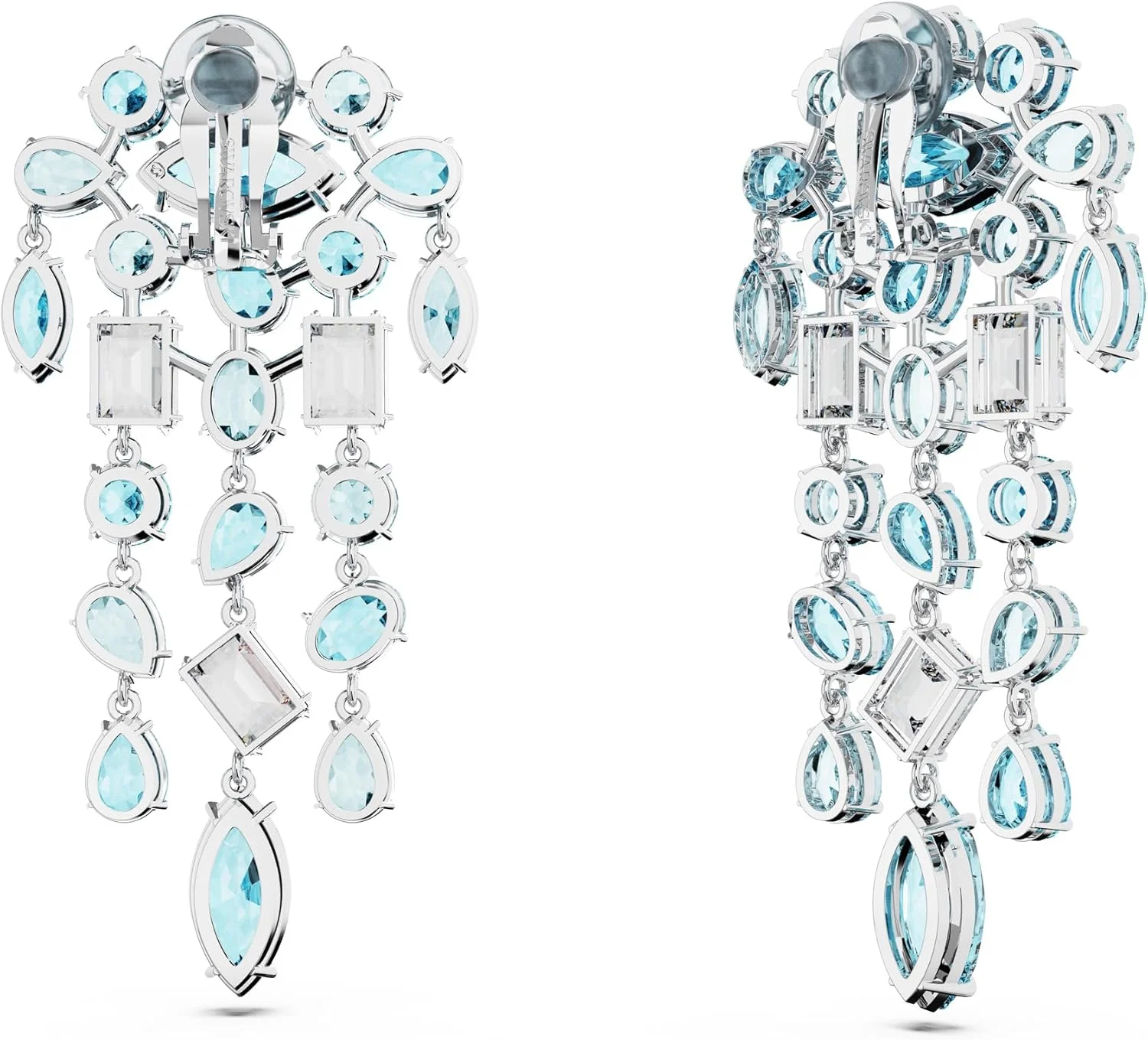 گوشواره های گیره ای زنانه سواروسکی مدل Gema، برش های ترکیبی، لوستری، فوق العاده بلند، آبی، روکش رودیوم گوشواره های گیره ای زنانه سواروسکی مدل Gema، برش های ترکیبی، لوستری، فوق العاده بلند، آبی، روکش رودیوم