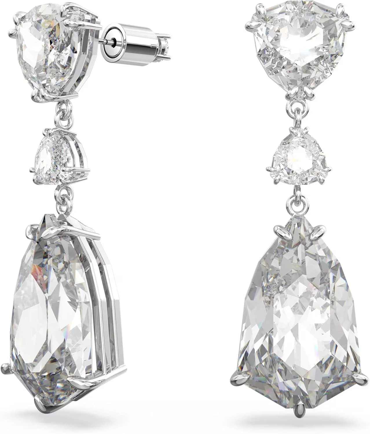 گوشواره آویز سواروسکی مدل Mesmera، برش های ترکیبی، سفید، روکش رودیوم گوشواره آویز سواروسکی مدل Mesmera، برش های ترکیبی، سفید، روکش رودیوم