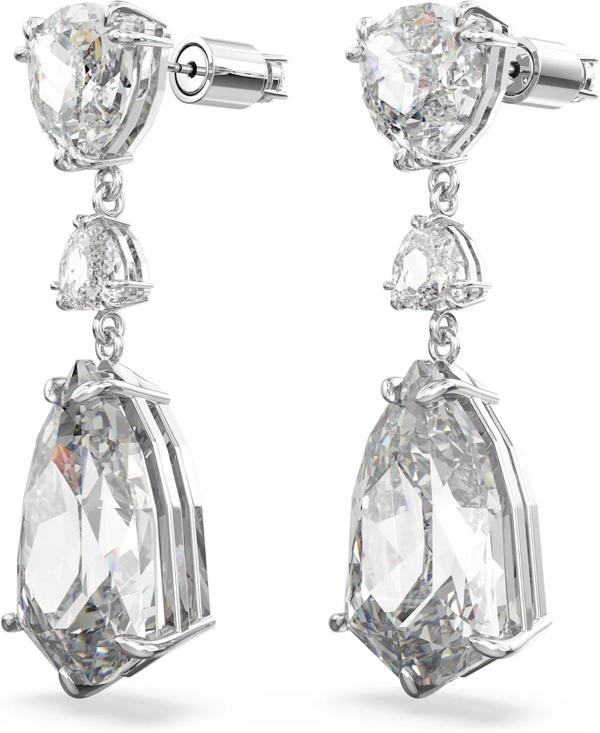 گوشواره آویز سواروسکی مدل Mesmera، برش های ترکیبی، سفید، روکش رودیوم گوشواره آویز سواروسکی مدل Mesmera، برش های ترکیبی، سفید، روکش رودیوم