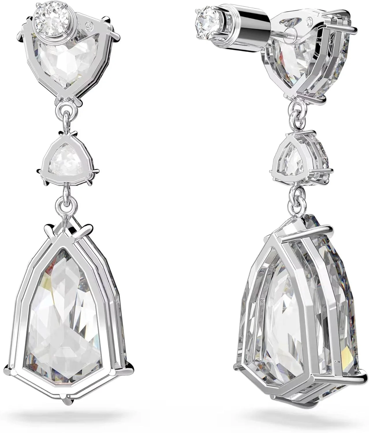 گوشواره آویز سواروسکی مدل Mesmera، برش های ترکیبی، سفید، روکش رودیوم گوشواره آویز سواروسکی مدل Mesmera، برش های ترکیبی، سفید، روکش رودیوم