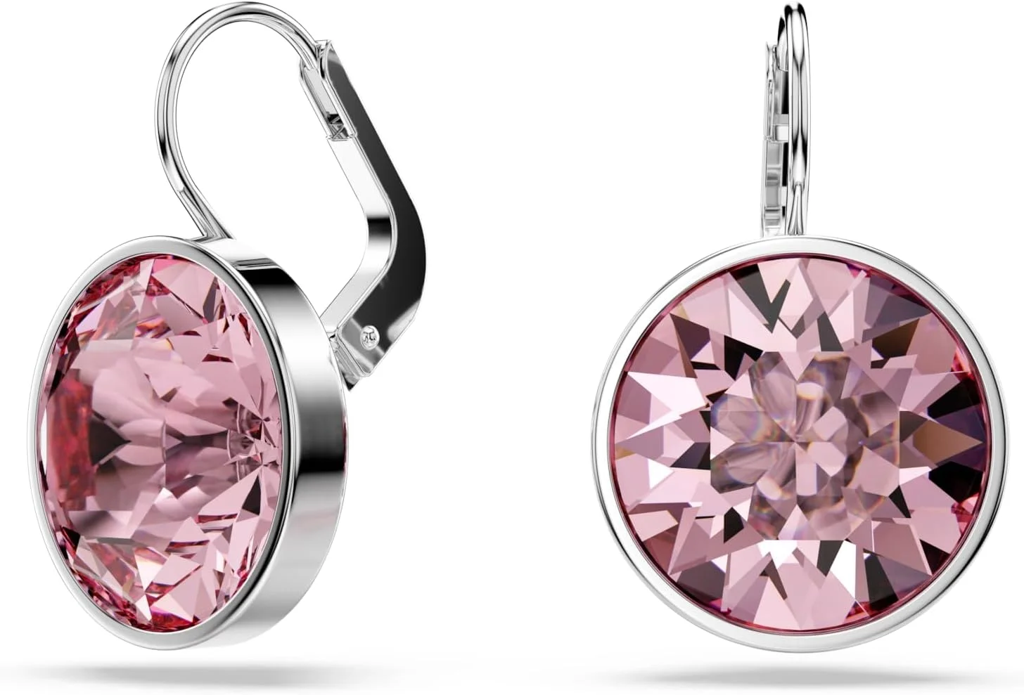 گوشواره آویز بلا سواروسکی، کریستال برش گرد، قفل اهرمی