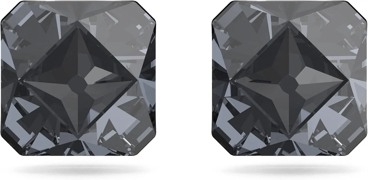 گوشواره های میخی سواروسکی - یک جفت گوشواره سه بعدی خاکستری، روکش رودیوم و روکش روتنیوم، از مجموعه Ortyx، سایز واحد