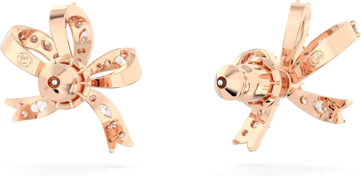 گوشواره های میخی سواروسکی ولتا، پاپیونی، کوچک، سفید، روکش طلایی رزگلد، تک سایز، طلایی رزگلد، کریستال گوشواره های میخی سواروسکی ولتا، پاپیونی، کوچک، سفید، روکش طلایی رزگلد، تک سایز، طلایی رزگلد، کریستال