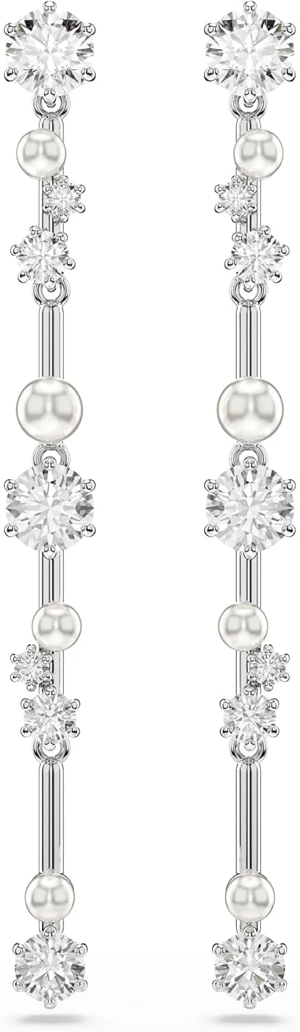 مجموعه جواهرات کریستال و مروارید Constella سواروسکی، روکش رودیوم