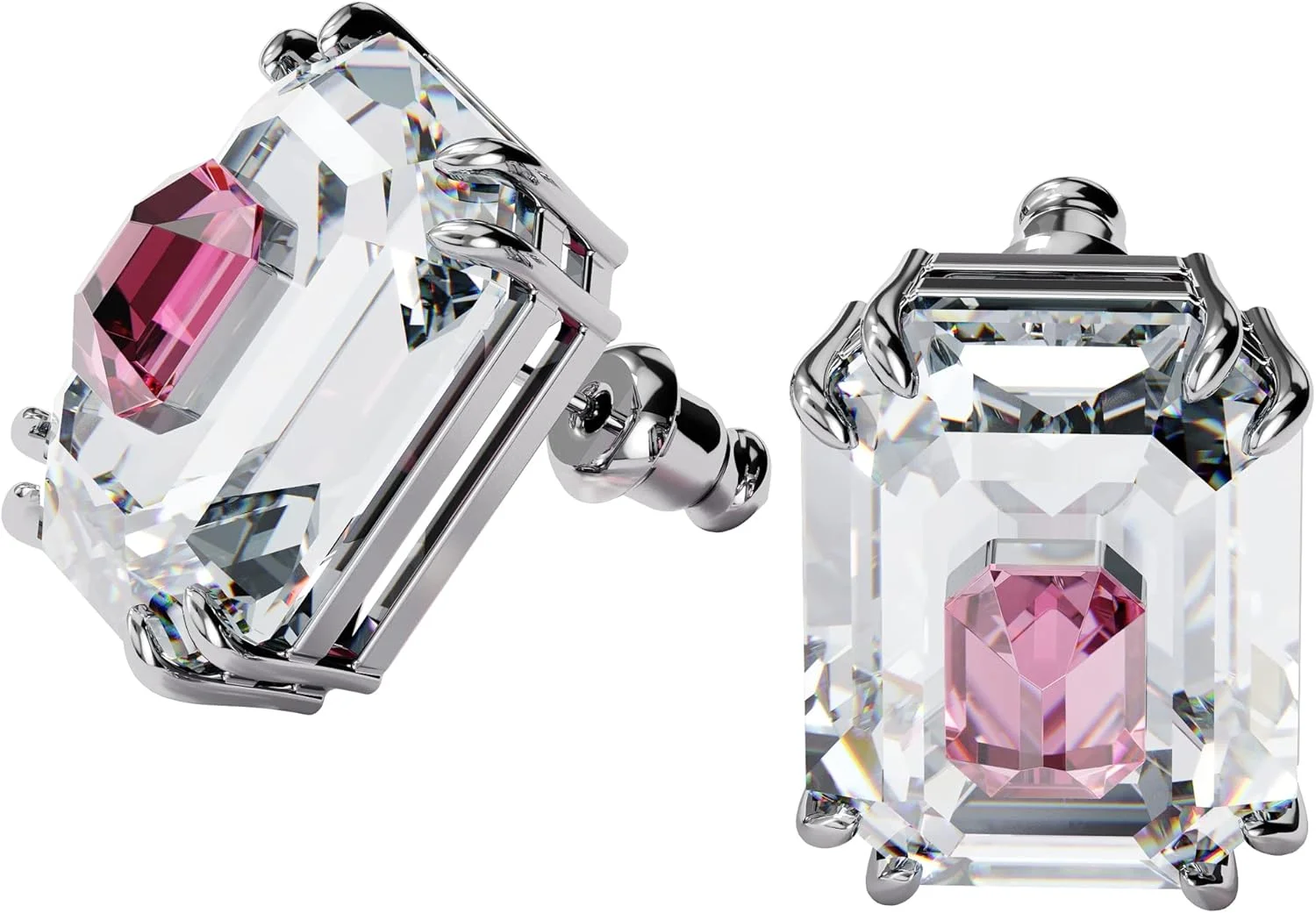 گوشواره های میخی سواروسکی Chroma صورتی با روکش رودیوم گوشواره های میخی سواروسکی Chroma صورتی با روکش رودیوم