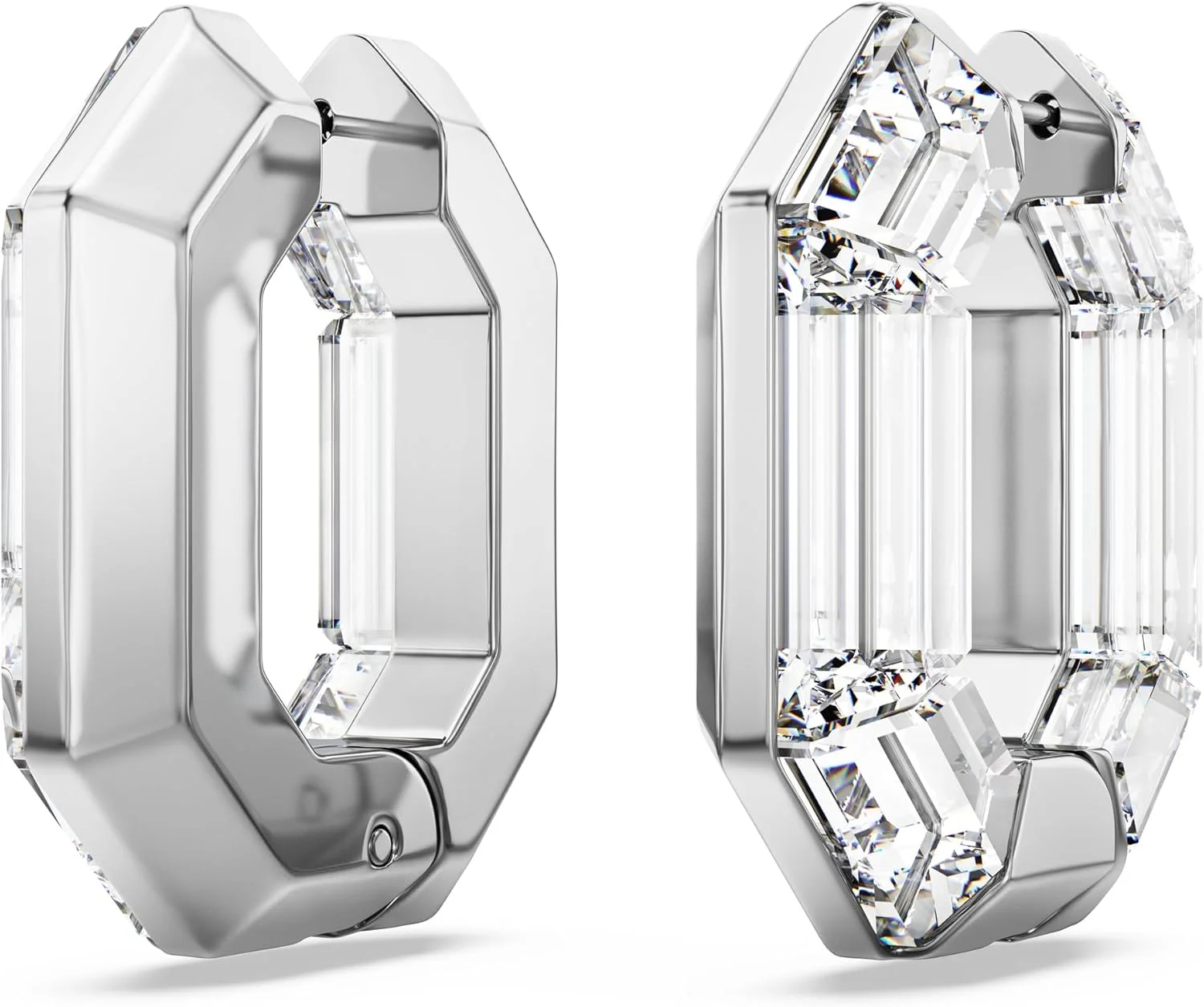 گوشواره های حلقه ای لوسنت سواروسکی، گوشواره های بیانیه آبی با کریستال سواروسکی تراش خورده گوشواره های حلقه ای لوسنت سواروسکی، گوشواره های بیانیه آبی با کریستال سواروسکی تراش خورده