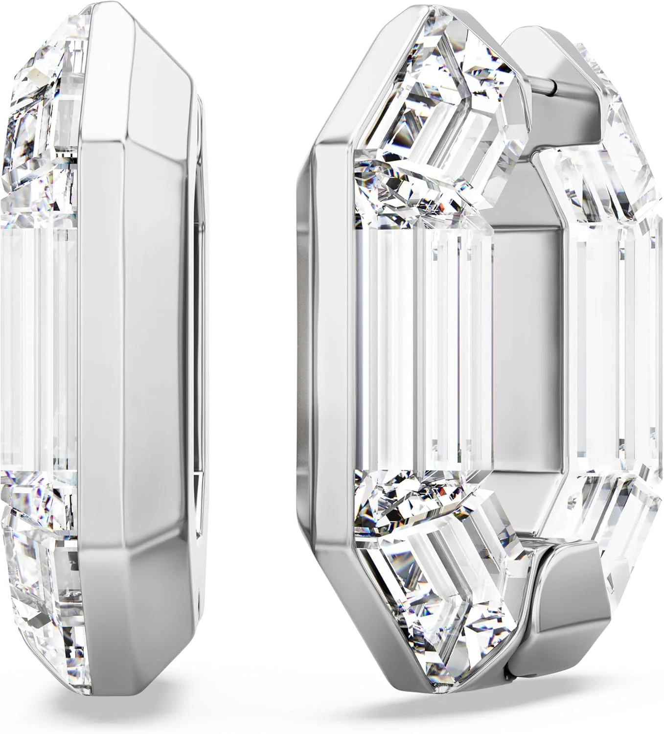 گوشواره های حلقه ای لوسنت سواروسکی، گوشواره های بیانیه آبی با کریستال سواروسکی تراش خورده گوشواره های حلقه ای لوسنت سواروسکی، گوشواره های بیانیه آبی با کریستال سواروسکی تراش خورده