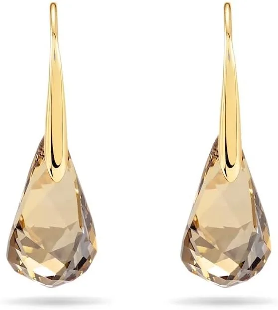 گوشواره آویز سواروسکی مدل Energic، قهوه ای، با روکش طلایی