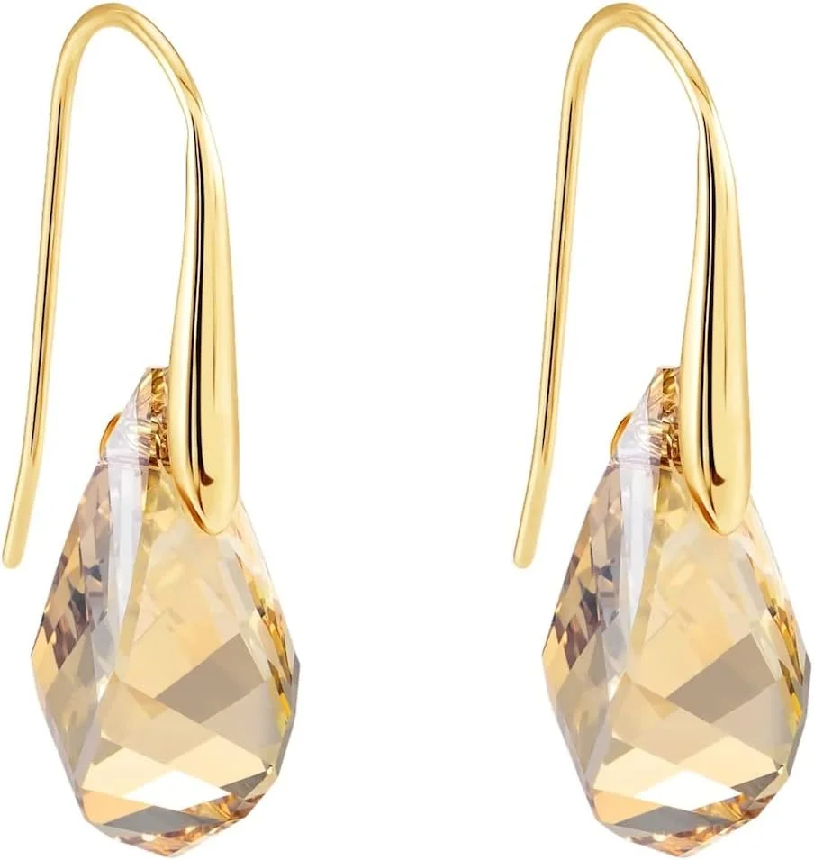 گوشواره آویز سواروسکی مدل Energic، قهوه ای، با روکش طلایی گوشواره آویز سواروسکی مدل Energic، قهوه ای، با روکش طلایی