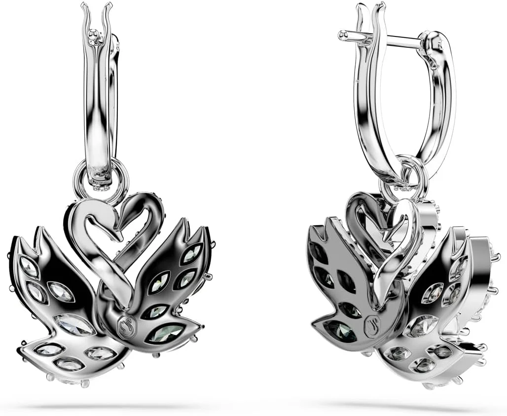 گوشواره های آویز قو سواروسکی، قو، مشکی، روکش رودیوم، تک سایز، کریستال، فلز با روکش رودیوم، زیرکونیا مکعبی، کریستال گوشواره های آویز قو سواروسکی، قو، مشکی، روکش رودیوم، تک سایز، کریستال، فلز با روکش رودیوم، زیرکونیا مکعبی، کریستال