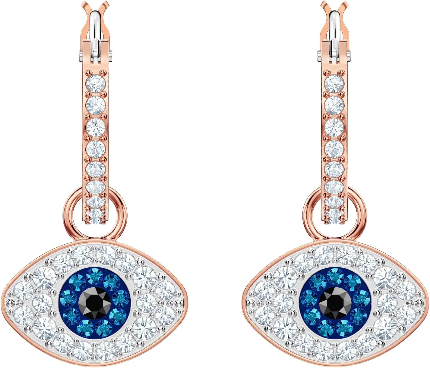 مجموعه جواهرات کریستالی چشم نظر نمادین سواروسکی، شامل گردنبند، گوشواره و دستبند