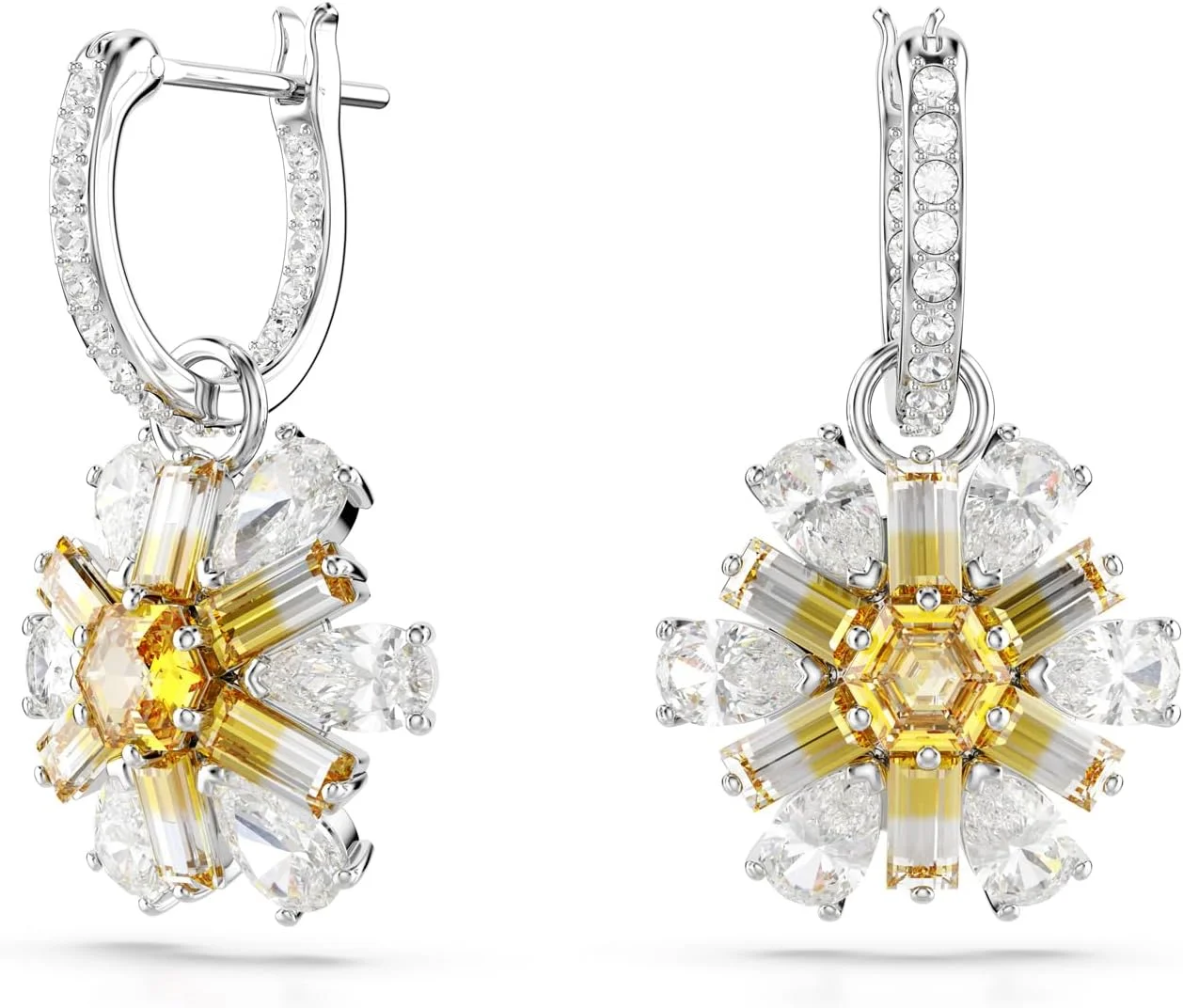 گوشواره آویز سواروسکی مدل Idyllia، صدف، آبی، روکش رودیوم