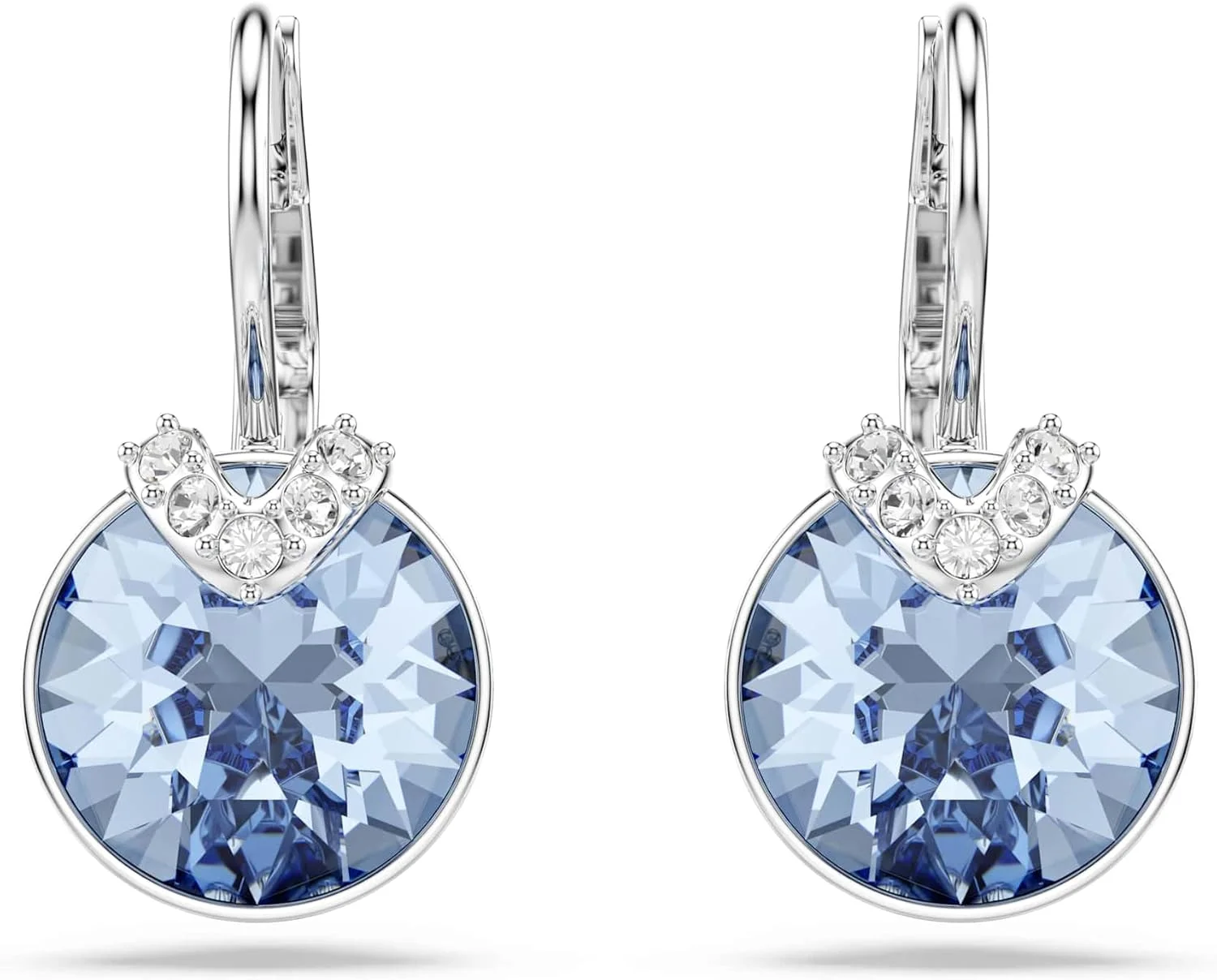 گوشواره آویز سواروسکی Bella V با برش گرد آبی با روکش رودیوم گوشواره آویز سواروسکی Bella V با برش گرد آبی با روکش رودیوم