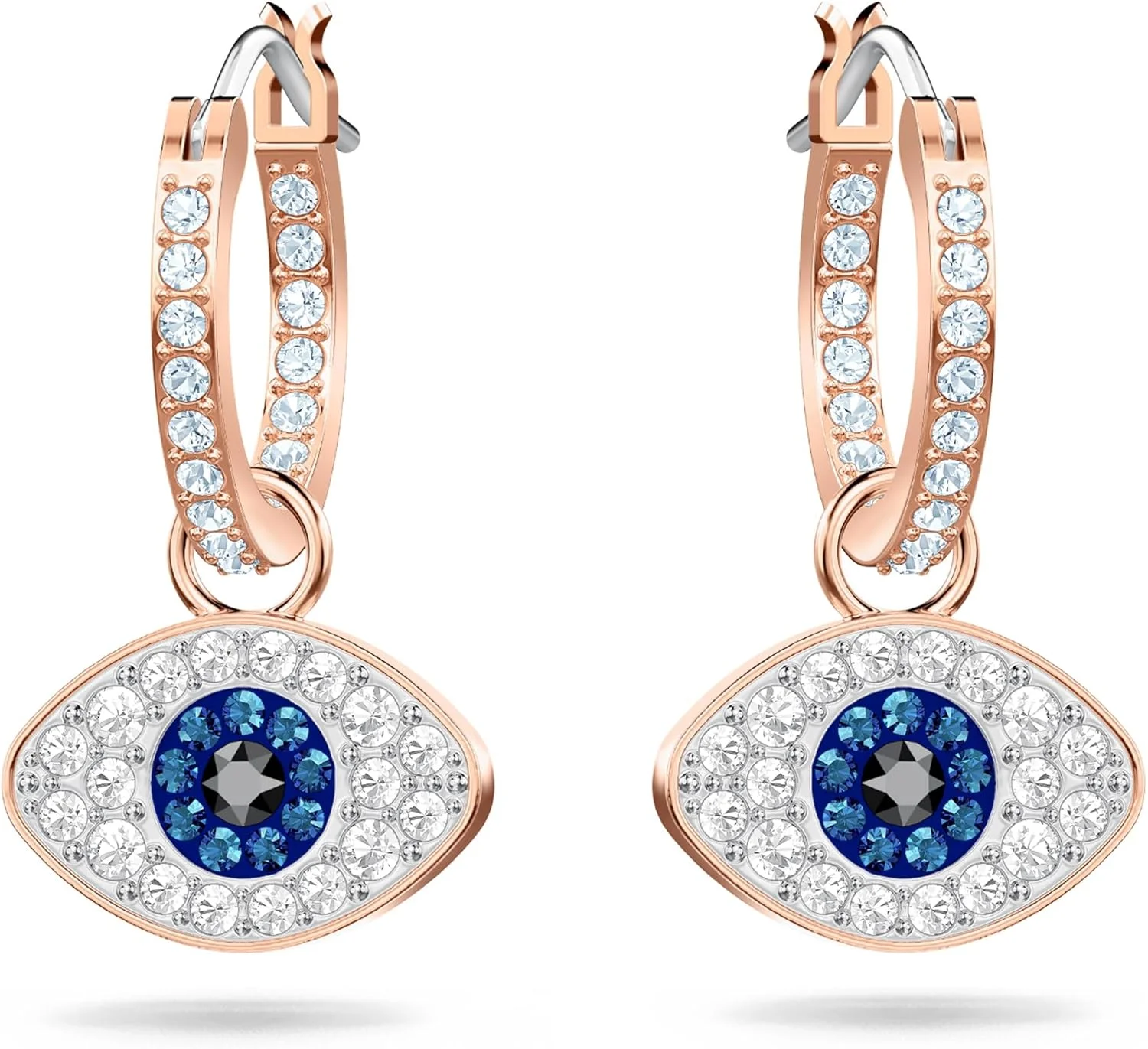 مجموعه جواهرات کریستالی چشم نظر نمادین سواروسکی، شامل گردنبند، گوشواره و دستبند مجموعه جواهرات کریستالی چشم نظر نمادین سواروسکی، شامل گردنبند، گوشواره و دستبند