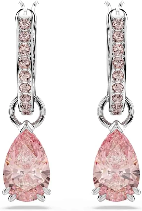 گوشواره آویز سواروسکی Attract، برش گلابی، صورتی، روکش رودیوم گوشواره آویز سواروسکی Attract، برش گلابی، صورتی، روکش رودیوم