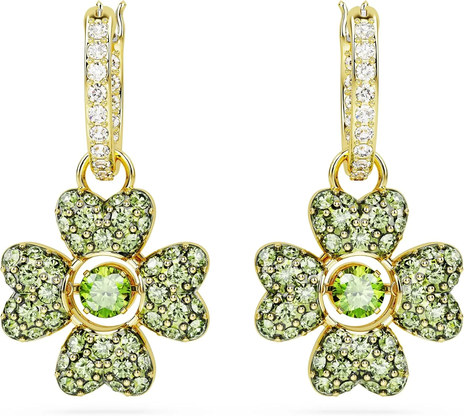 گوشواره آویز شبدر سواچ، ایدیلیا، سبز، با روکش طلایی گوشواره آویز شبدر سواچ، ایدیلیا، سبز، با روکش طلایی