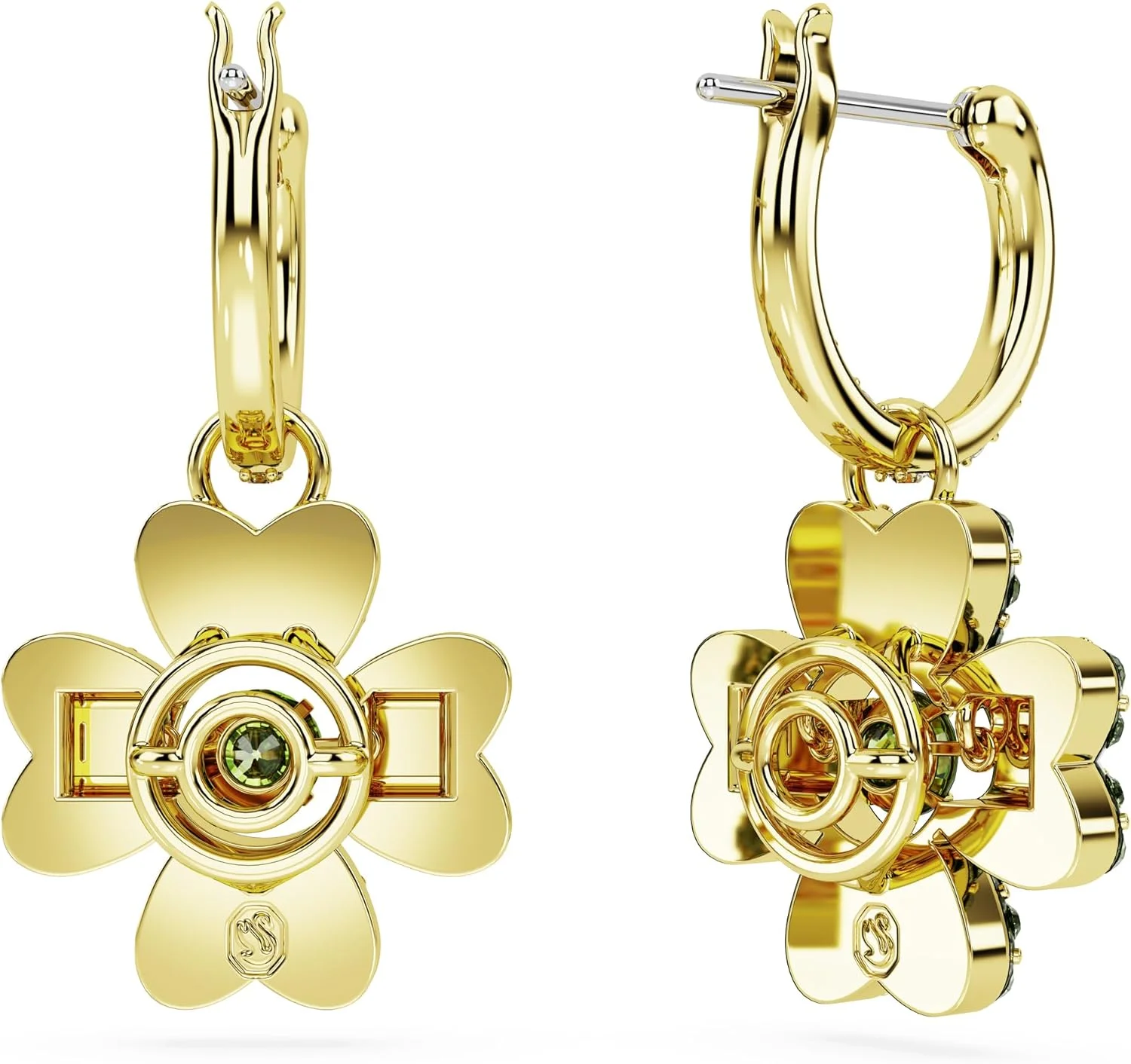 گوشواره آویز شبدر سواچ، ایدیلیا، سبز، با روکش طلایی گوشواره آویز شبدر سواچ، ایدیلیا، سبز، با روکش طلایی