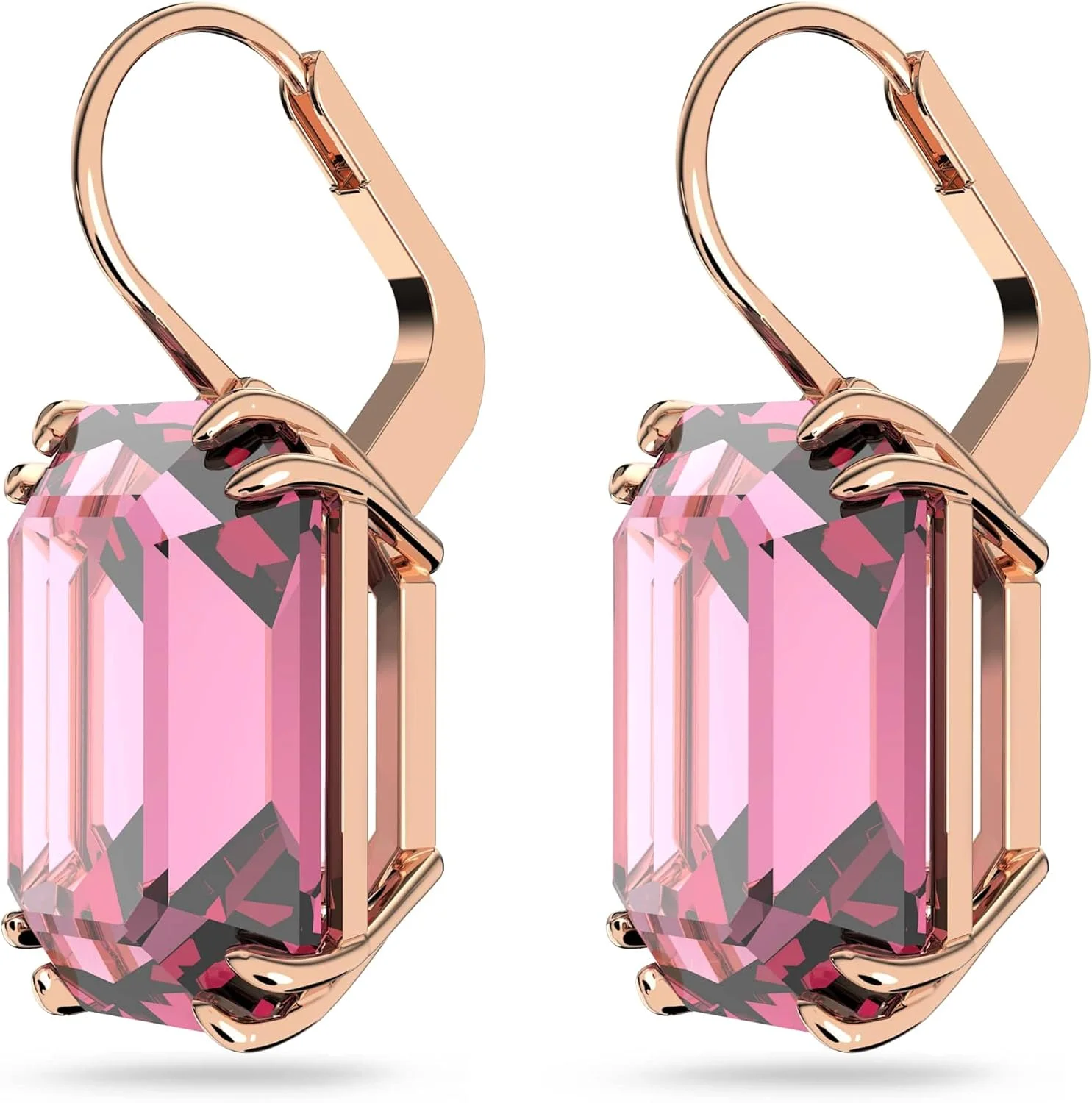 گوشواره های جواهرات کریستالی سواروسکی میلنیا، کریستال های آبی، کریستال های صورتی، کریستال های زرد، کریستال های شفاف، روکش رودیوم