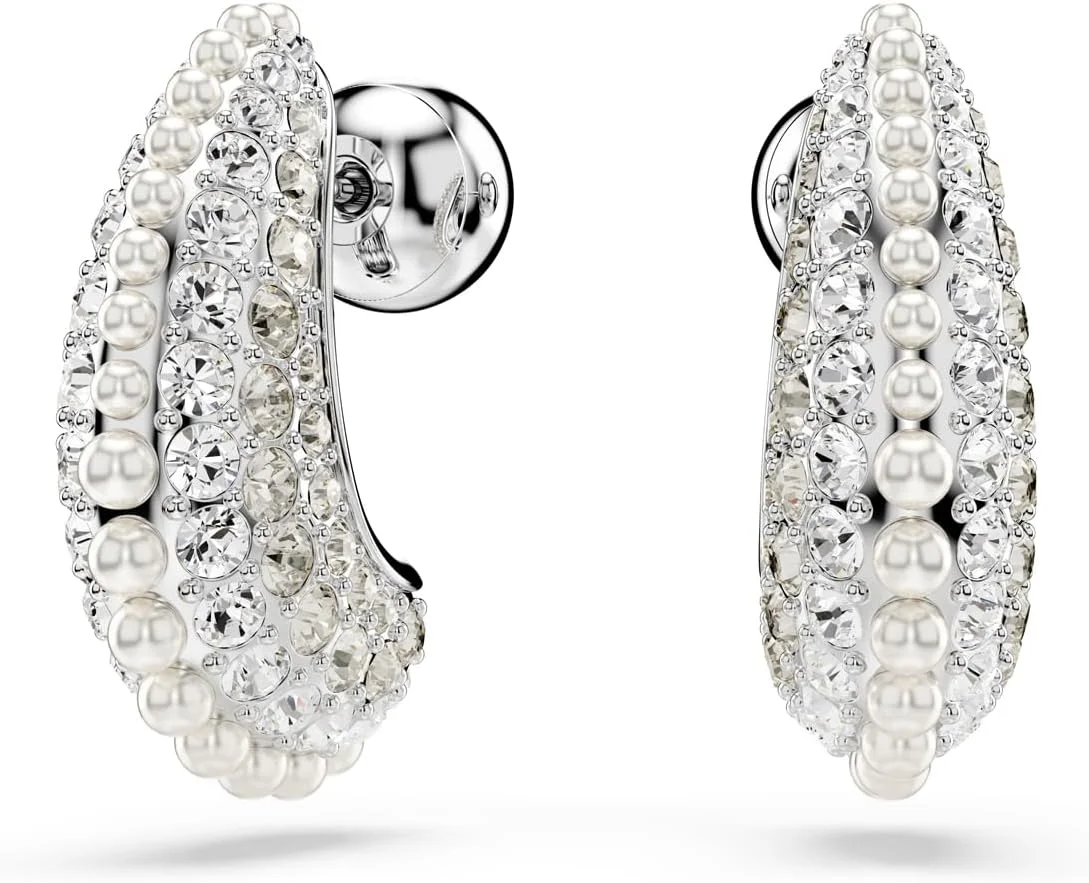 گوشواره آویز سواروسکی مدل Sublima، مروارید کریستالی، برش گرد، سفید، روکش رودیوم، یک سایز، روکش رودیوم، کریستال، مروارید کریستالی، بدون سنگ قیمتی گوشواره آویز سواروسکی مدل Sublima، مروارید کریستالی، برش گرد، سفید، روکش رودیوم، یک سایز، روکش رودیوم، کریستال، مروارید کریستالی، بدون سنگ قیمتی