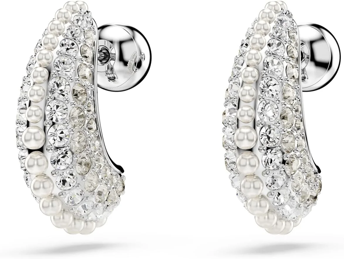 گوشواره آویز سواروسکی مدل Sublima، مروارید کریستالی، برش گرد، سفید، روکش رودیوم، یک سایز، روکش رودیوم، کریستال، مروارید کریستالی، بدون سنگ قیمتی گوشواره آویز سواروسکی مدل Sublima، مروارید کریستالی، برش گرد، سفید، روکش رودیوم، یک سایز، روکش رودیوم، کریستال، مروارید کریستالی، بدون سنگ قیمتی