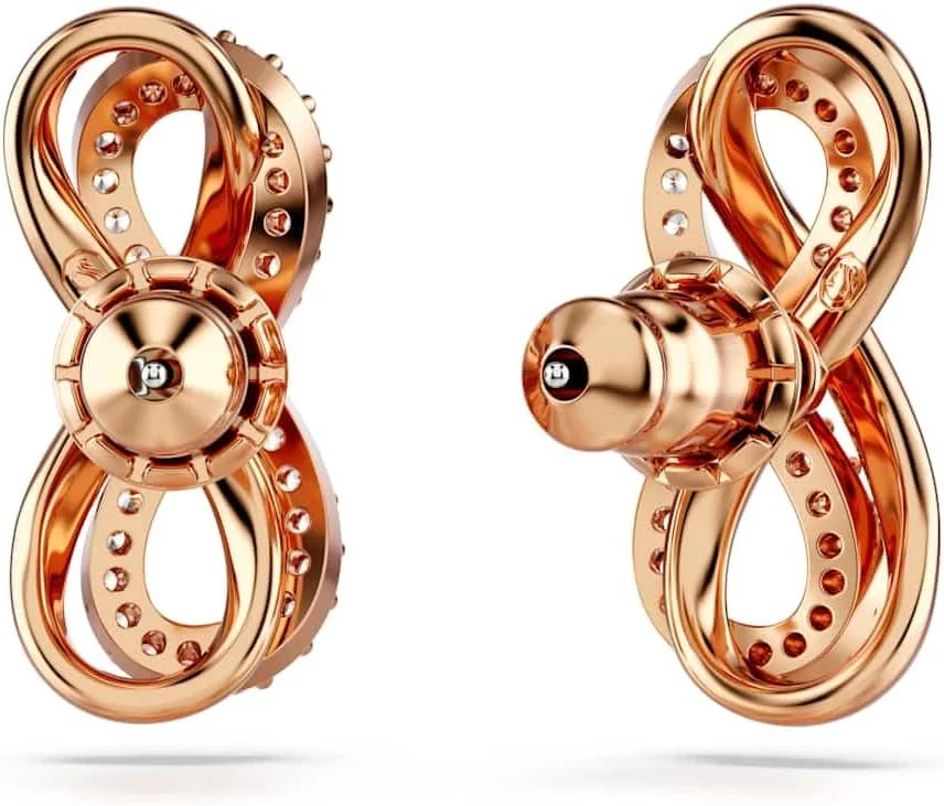 گوشواره های میخی سواروسکی هایپربولا، بی نهایت، سفید، با روکش طلایی رزگلد گوشواره های میخی سواروسکی هایپربولا، بی نهایت، سفید، با روکش طلایی رزگلد