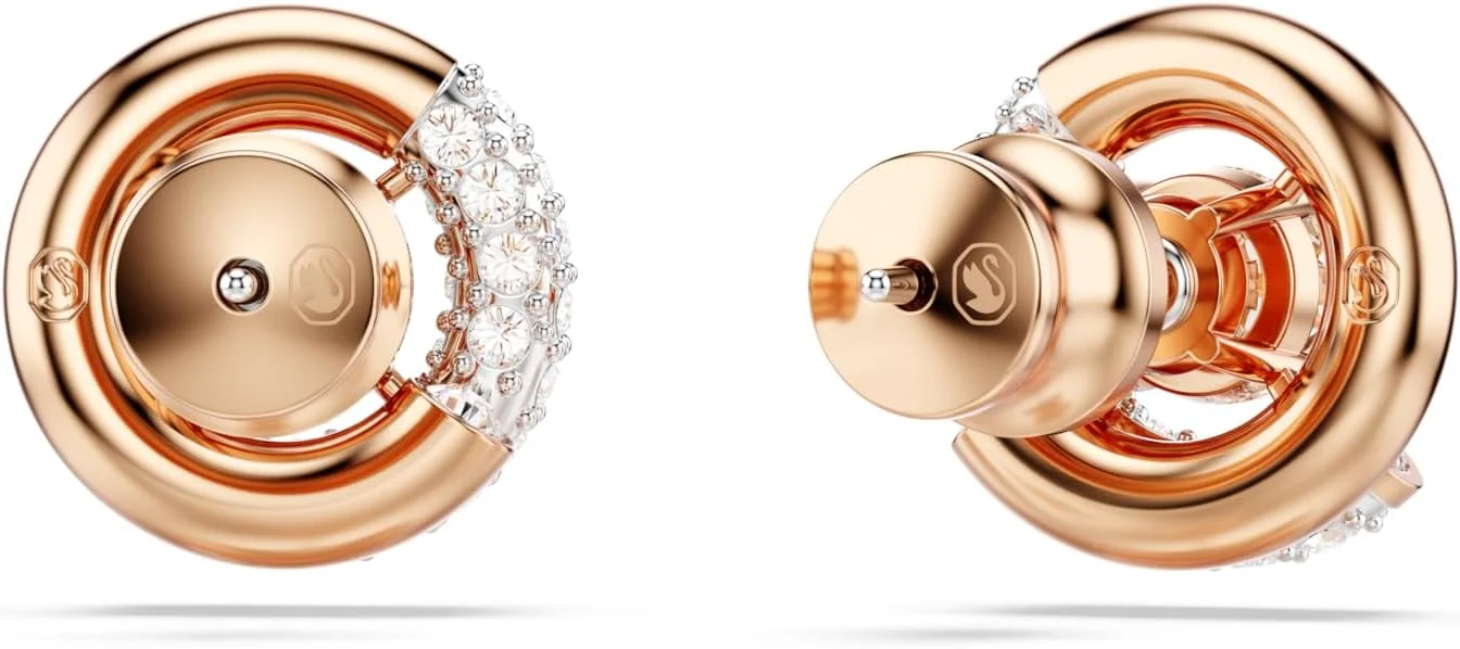 Swarovski Dextera pendant, Round cut, White, Rose gold-tone plated Swarovski Dextera pendant, Round cut, White, Rose gold-tone plated