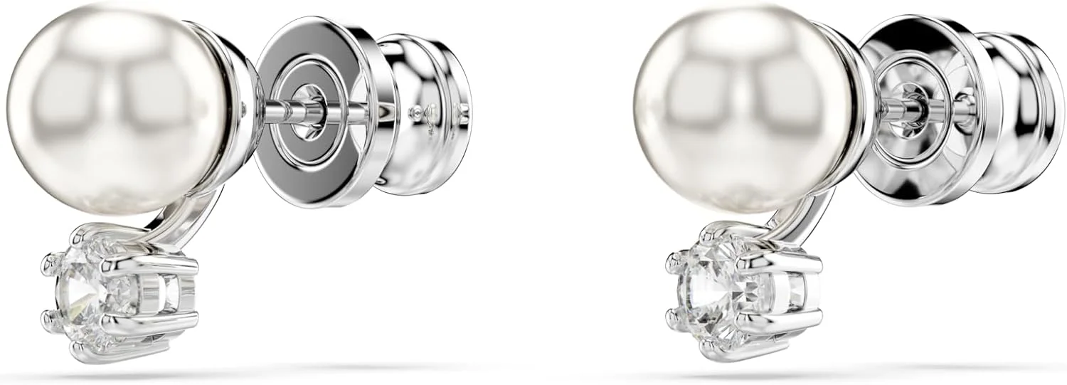 آویز سواروسکی ماتریکس، مروارید کریستالی، برش گرد، سفید، روکش رودیوم آویز سواروسکی ماتریکس، مروارید کریستالی، برش گرد، سفید، روکش رودیوم