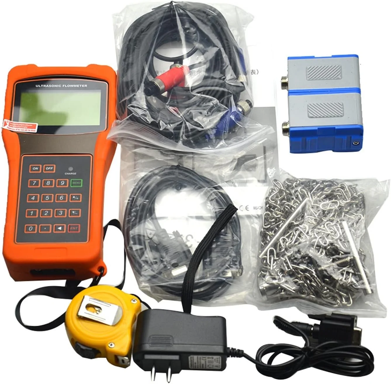 فلومتر التراسونیک دیجیتال TUF-2000H با ترانسدیوسر استاندارد TM-1، محدوده اندازه گیری DN50-700mm