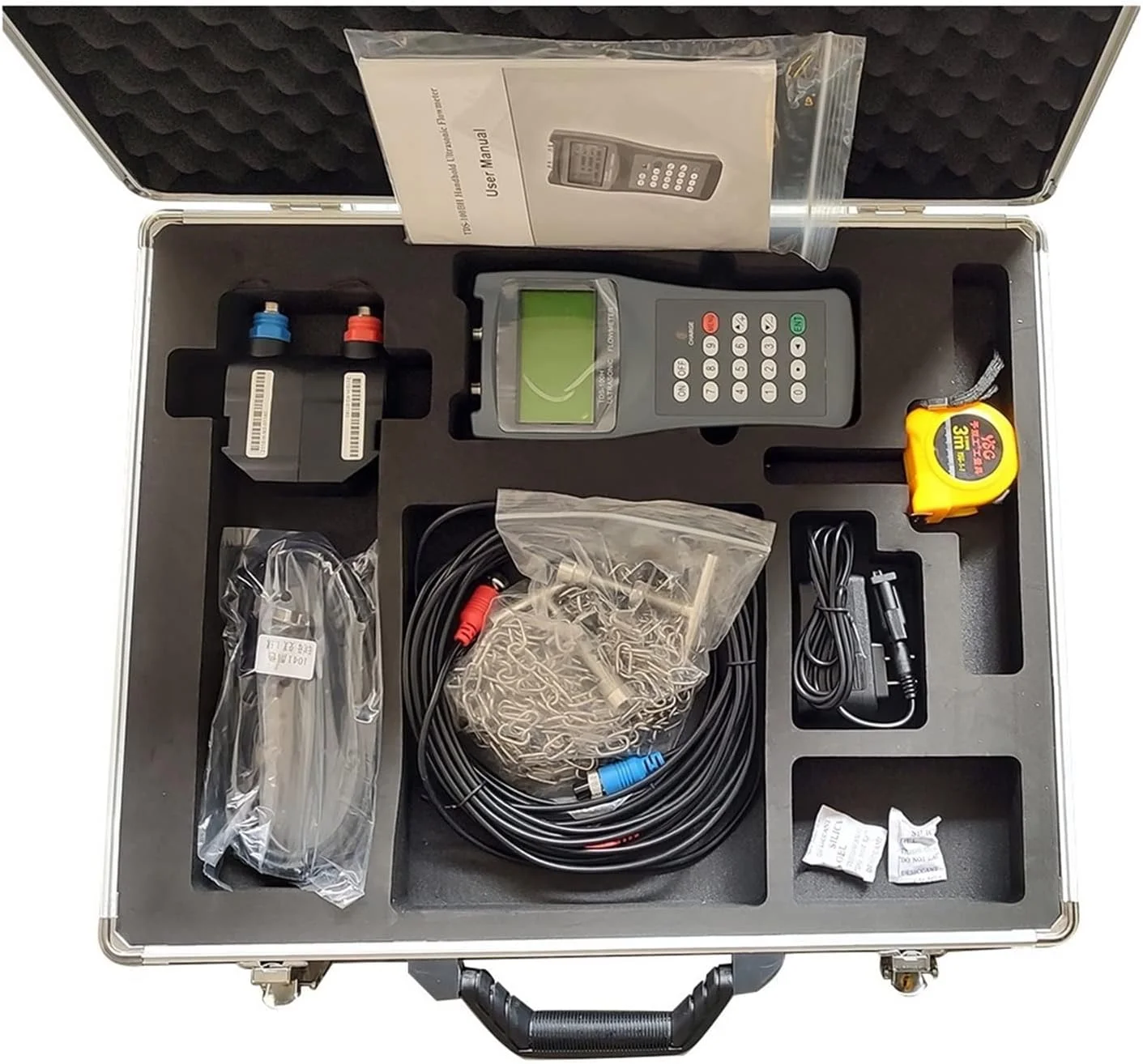 فلومتر التراسونیک GZDodek، فلومتر آب التراسونیک TDS-100H-M2 با سنسور DN50~DN700mm، مبدل 0-160℃ فلومتر التراسونیک مایع دیجیتال دستی