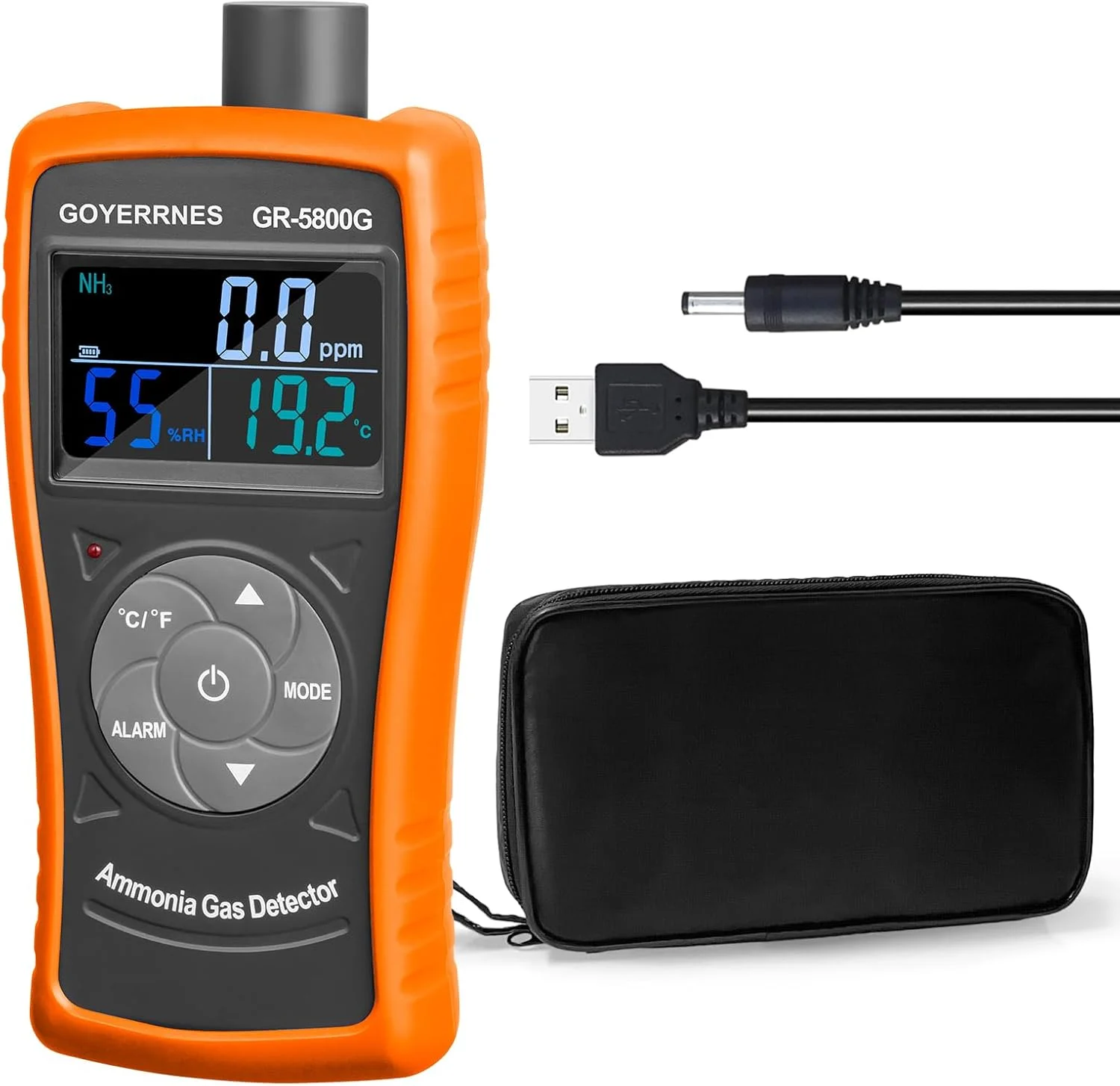 نشت‌یاب گاز آمونیاک GOYERRNES مدل GR-5800G محدوده 0-100 ppm