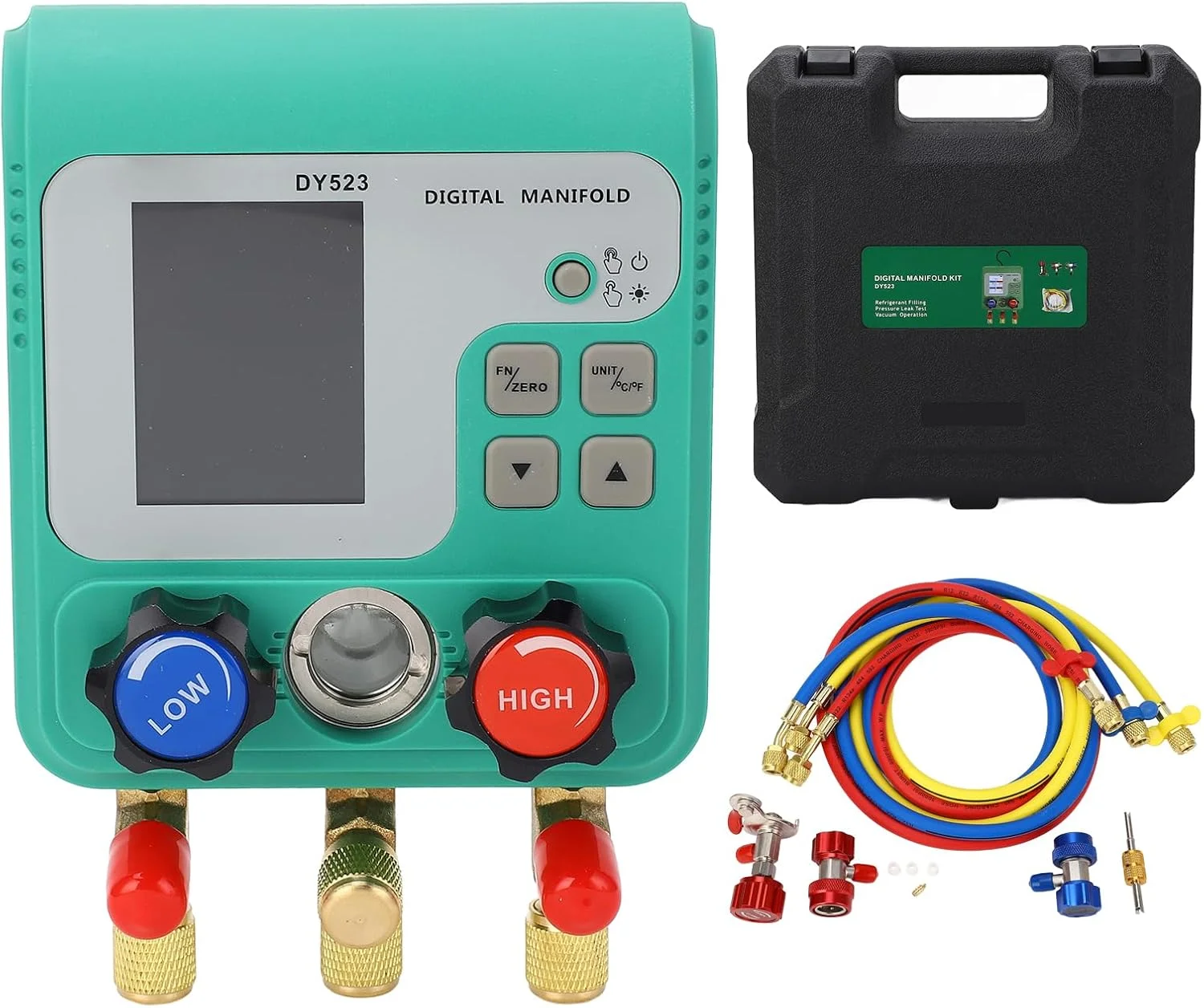 منیفولد Gearwell، HVAC دیجیتال با تشخیص فشار دوگانه و تست نفوذناپذیری هوا، منیفولد دیجیتال HVAC خودرو برای اندازه گیری با دقت بالا