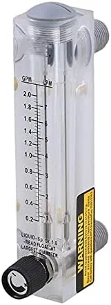 فلومتر مایع نوع پنلی 1-7 LPM مدل LZM-15T با دکمه تنظیم جریان - اندازه گیری با محدوده های مختلف در دسترس است