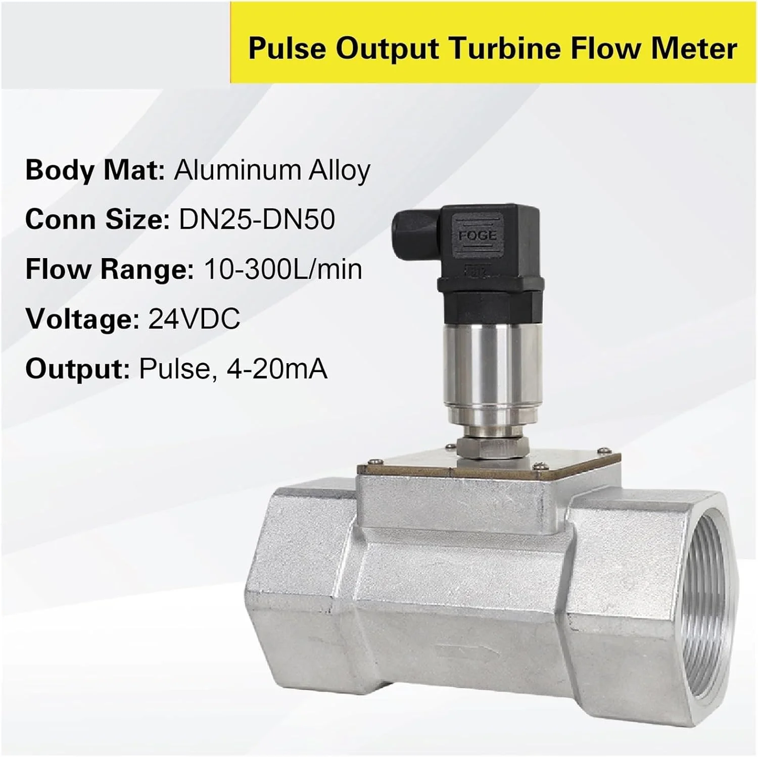فلومتر، دبی سنج توربینی مایعات 4-20 میلی آمپر، فرستنده جریان، خروجی پالس، سنسور آب، گازوئیل و روغن شیمیایی، دبی سنج سوخت آلیاژ آلومینیوم (پالس DN50) فلومتر، دبی سنج توربینی مایعات 4-20 میلی آمپر، فرستنده جریان، خروجی پالس، سنسور آب، گازوئیل و روغن شیمیایی، دبی سنج سوخت آلیاژ آلومینیوم (پالس DN50)