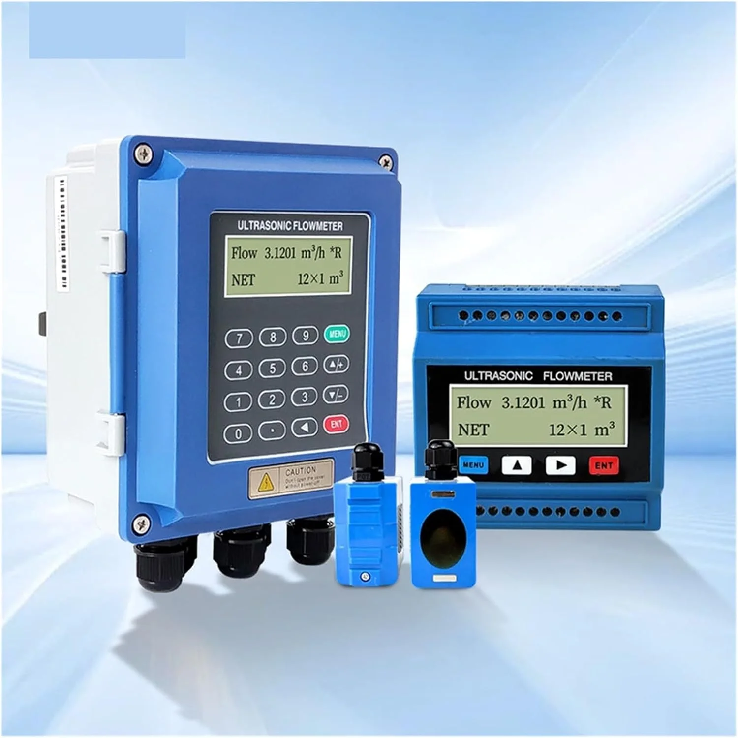 فلومتر، مقیاس جریان آب مایع اولتراسونیک با خروجی سیگنال RS485 4-20 میلی آمپر، واحد لوله های فولادی ضد زنگ PVC، مقیاس جریان نصب شده روی دیوار DN15 (ارتقاء DN300-DN6000)