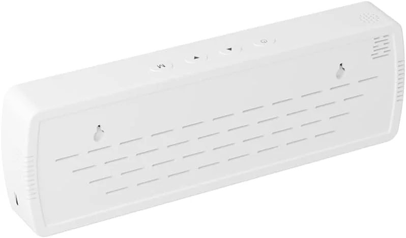 تستر دیواری/رومیزی کیفیت هوای Fawoonu با صفحه نمایش دیجیتال LED 11.2 اینچی، 3 در 1، دما، رطوبت و CO2، دارای آلارم دی اکسید کربن و سطح آینه ای مناسب برای اتاق و دفتر