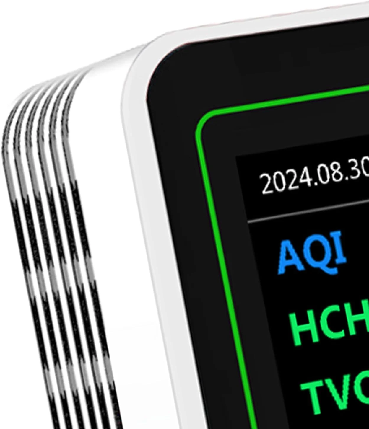 دستگاه تشخیص کیفیت هوا Eujgoov CO2، HCHO، TVOC PM2.5 PM10 با صفحه نمایش TFT، سنسور نیمه هادی، سنسور مادون قرمز، باتری لیتیومی 2000mAh (سفید)