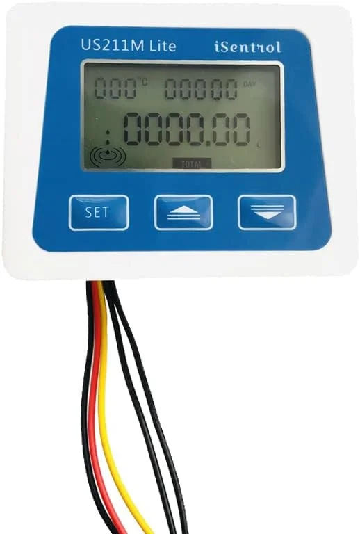 فلومتر دیجیتال قابل حمل ERTUUYD G1 1/2 سنسور جریان آب توربینی برنجی BSPP آب گرم
