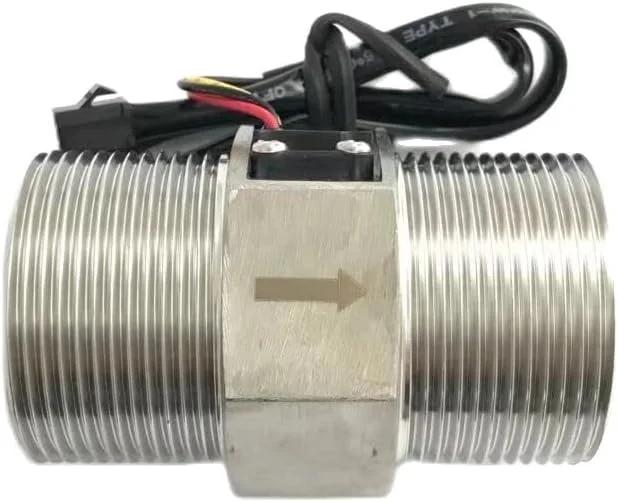 فلومتر دیجیتال قابل حمل ERTUUYD G1 1/2 سنسور جریان آب توربینی برنجی BSPP آب گرم