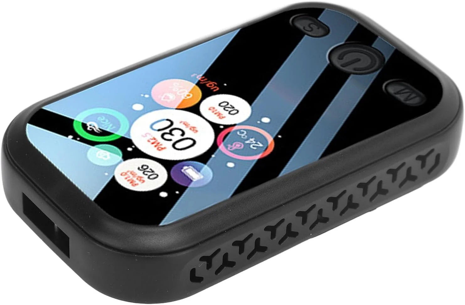 دستگاه تست کیفیت هوای خانگی و اداری Zerodis با قابلیت تشخیص دقیق PM2.5، PM10 و PM1.0، دارای صفحه نمایش LCD و طراحی مینی و قابل حمل (مشکی)