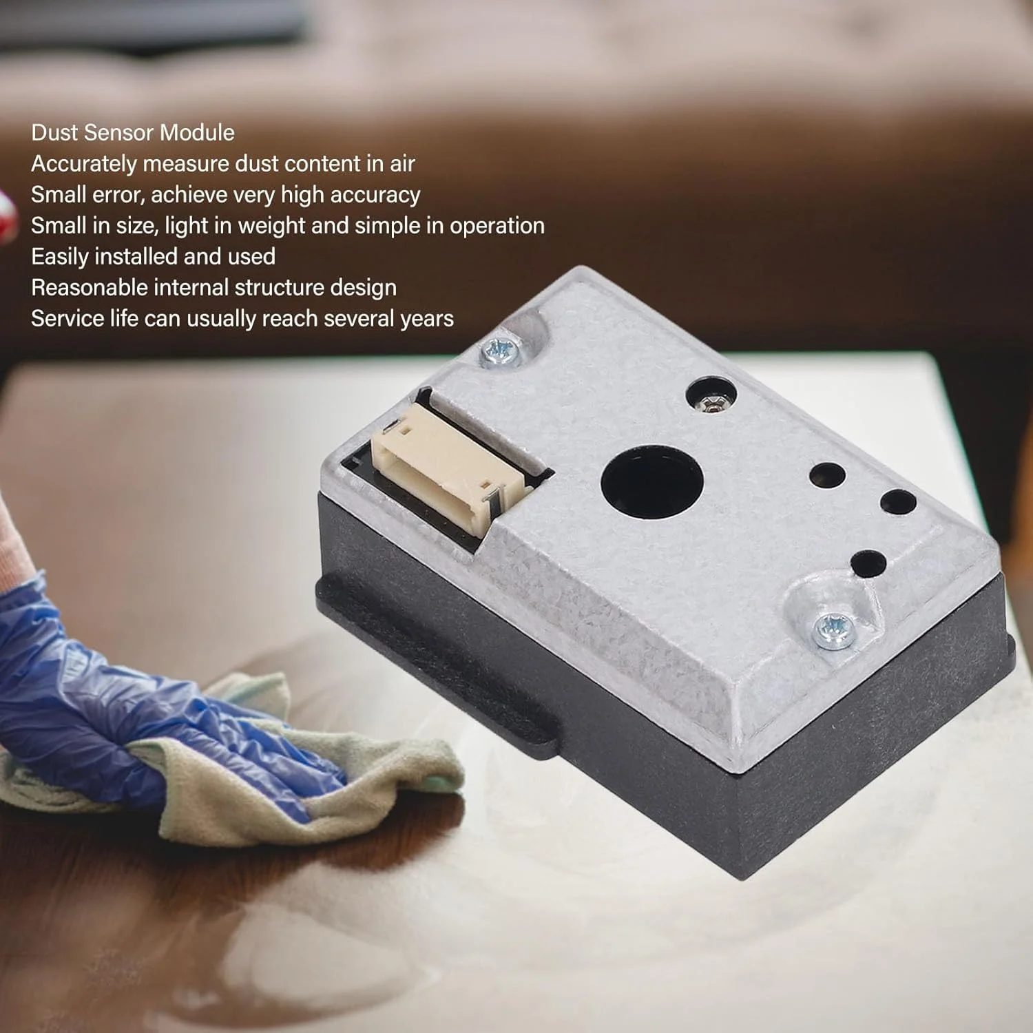 ماژول حسگر گرد و غبار Fyearfly PM2.5، حسگر تست گرد و غبار تصفیه کننده PM2.5، تشخیص کیفیت هوا، تستر غبار، حساسیت: 0.1 MG/m3