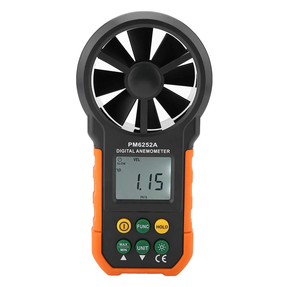 بادسنج دیجیتال PEAKMETER PM6252A Domary، دبی سنج هوا، بادسنج دستی قابل حمل حرفه ای برای علاقه مندان به هواشناسی