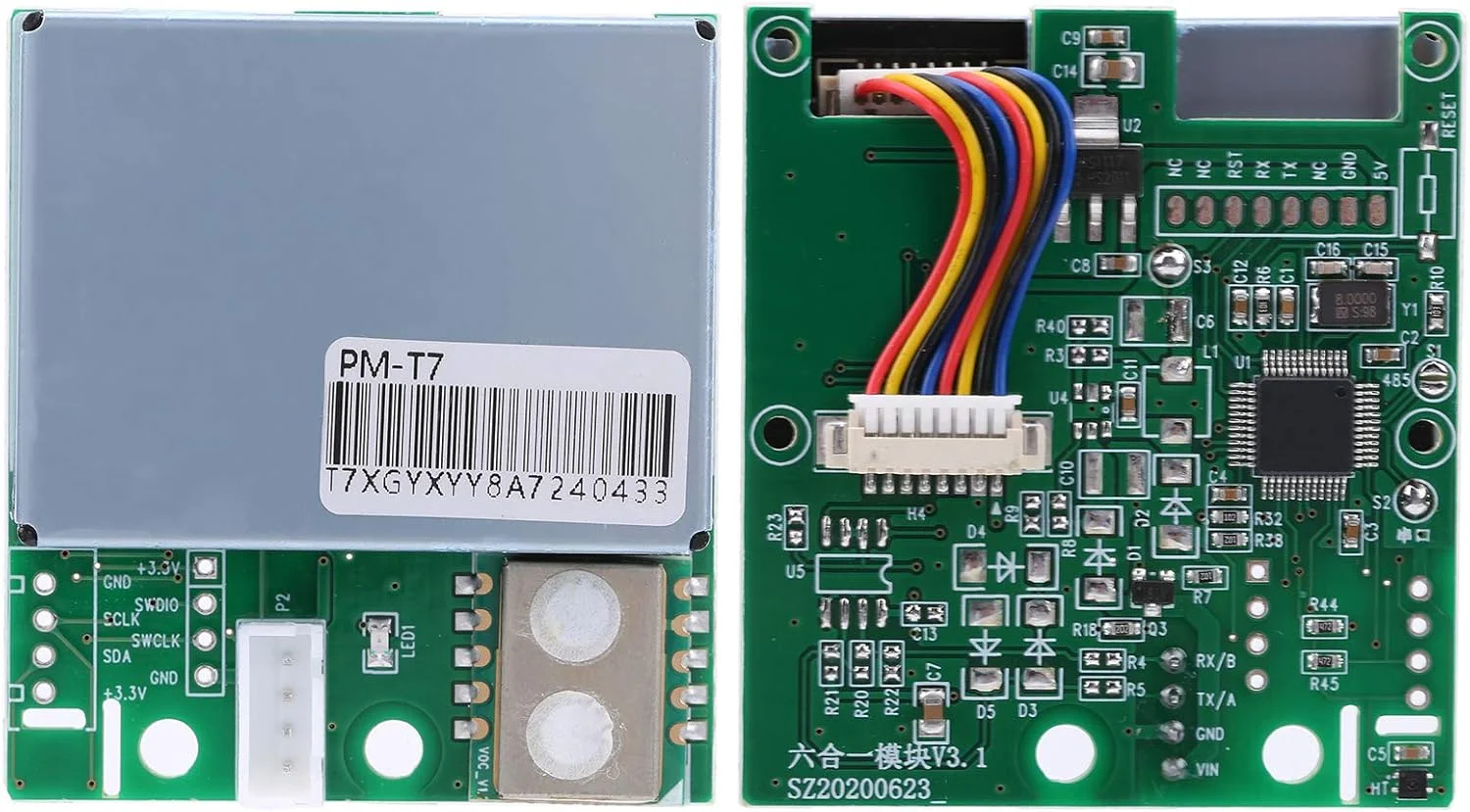 ماژول تشخیص PM2.5 مدل DOKGRYD 7 در 1 DC5V، ماژول حسگر کیفیت هوا برای خانه هوشمند و سیستم تهویه هوا ماژول تشخیص PM2.5 مدل DOKGRYD 7 در 1 DC5V، ماژول حسگر کیفیت هوا برای خانه هوشمند و سیستم تهویه هوا