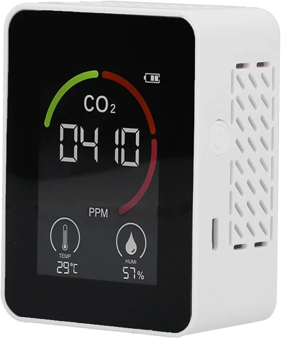 دستگاه تشخیص کیفیت هوا DOKGRYD، شارژ USB، ردیاب دی اکسید کربن با اندازه گیری دقیق برای گلخانه های کشاورزی، انبار، آزمایشگاه، خانواده