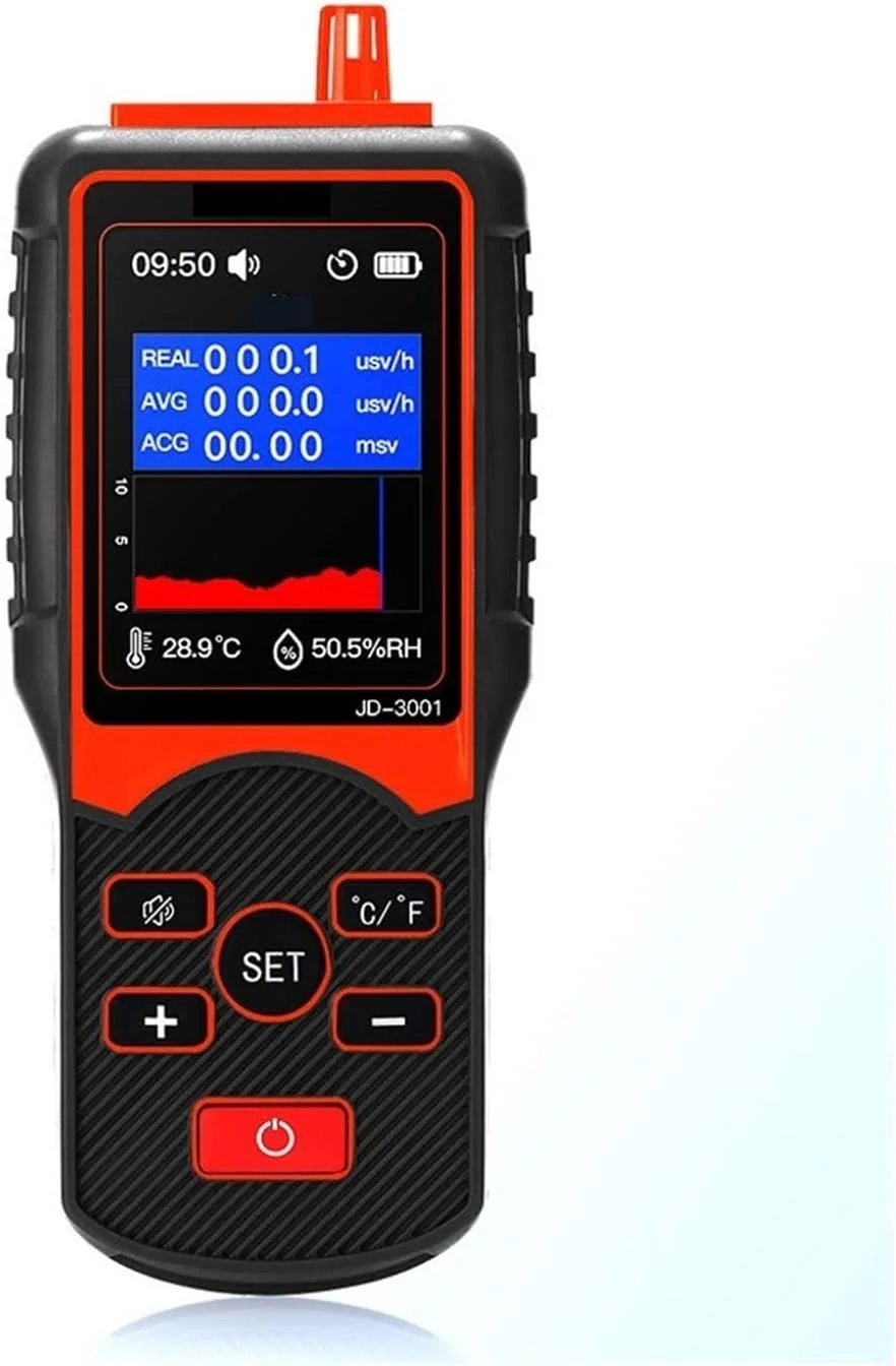 دستگاه اندازه گیری گایگر شمار محافظ EMF مدل DJGwsxu، آشکارساز تشعشعات الکترومغناطیسی، دما/رطوبت با قابلیت خروجی داده JD-3001 برای بازرسی EMF در خانه، دفتر، فضای باز