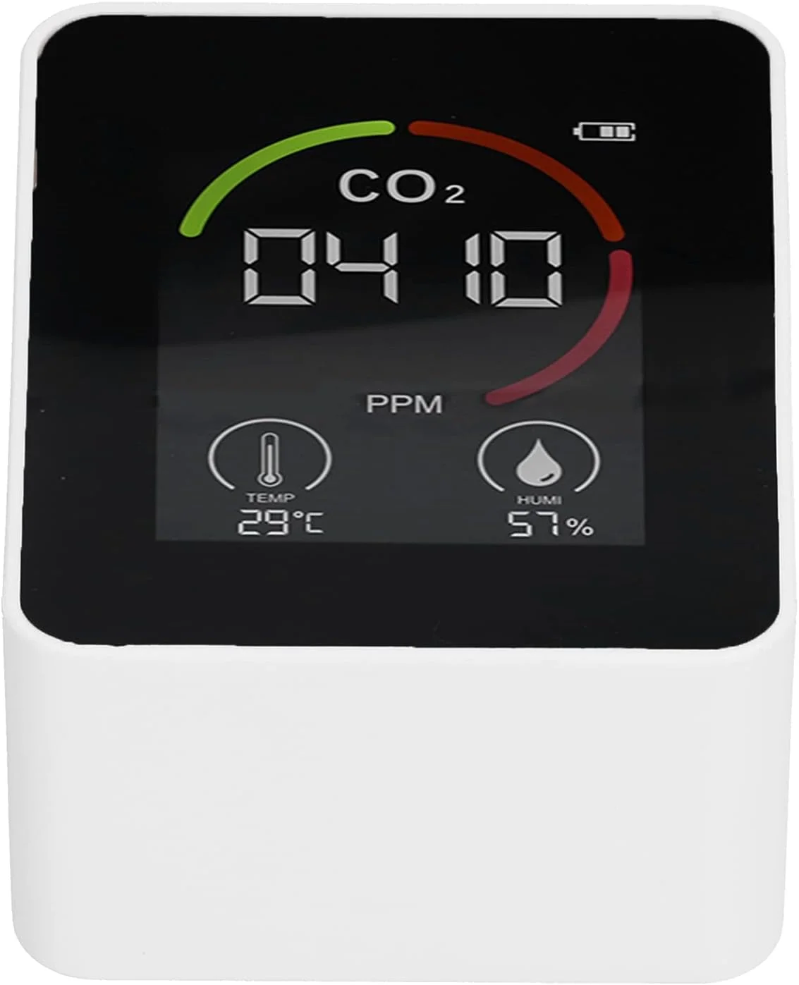 دستگاه تشخیص کیفیت هوا DOKGRYD، شارژ USB، ردیاب دی اکسید کربن با اندازه گیری دقیق برای گلخانه های کشاورزی، انبار، آزمایشگاه، خانواده