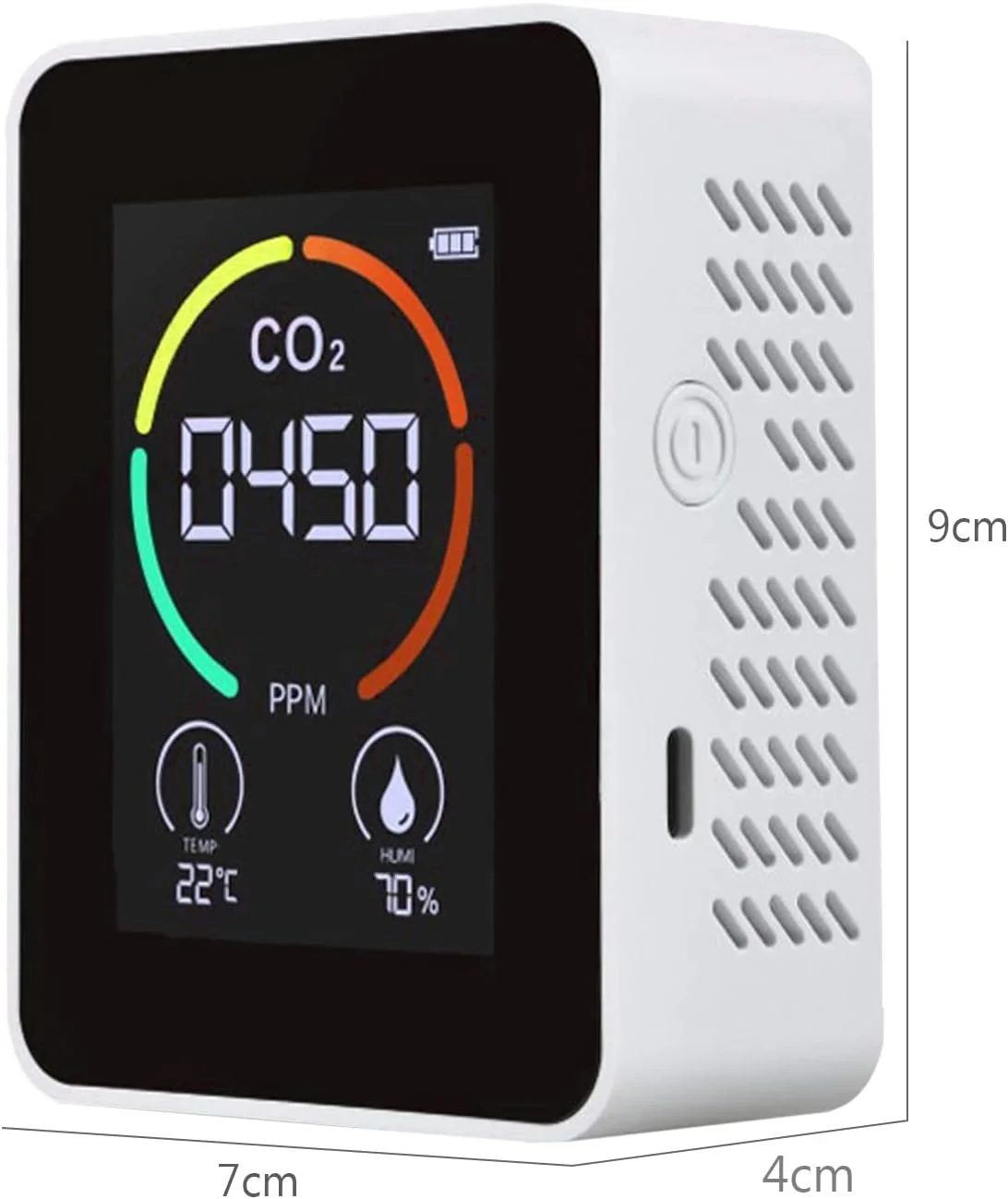 دستگاه سنجش کیفیت هوا 3 در 1 دی اکسید کربن، دما و رطوبت برای CO2، متر دیجیتال CO2 برای خانه و دفتر