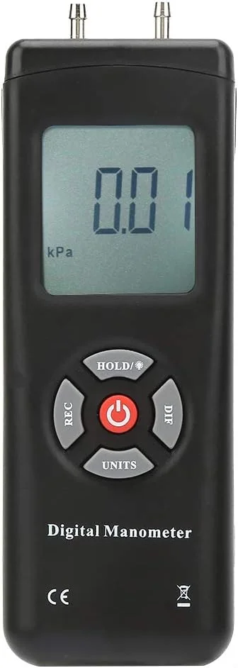 فشارسنج دیجیتال nccMjt مدل TL100، گیج فشار دیفرانسیل دستی