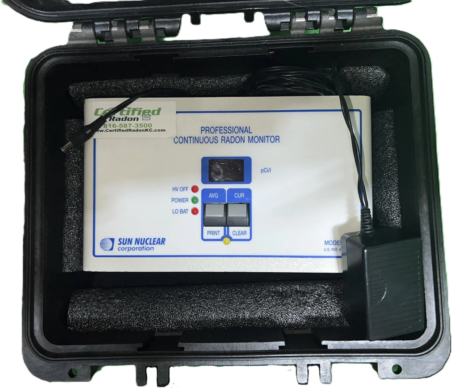 دستگاه رادون سنج دیجیتال با نمایشگر مداوم، مدل 1027، حرفه ای، 1 عدد