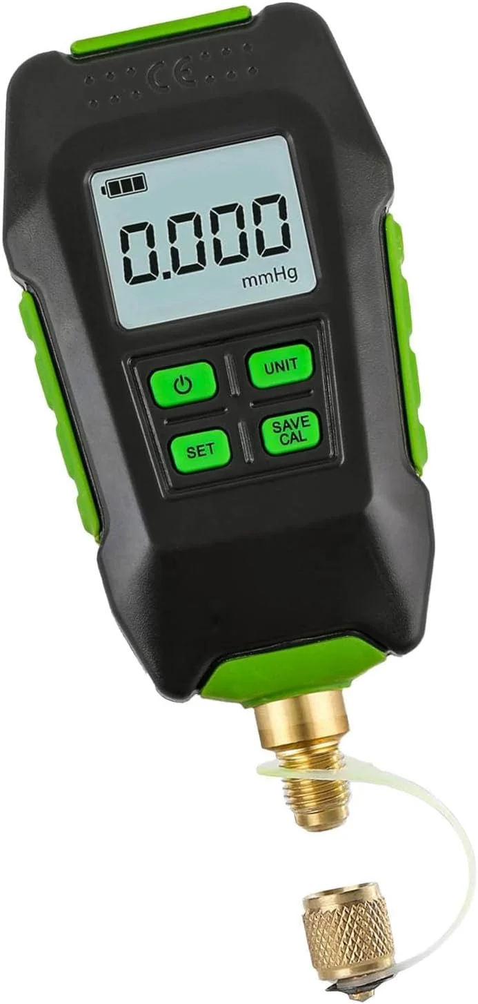 وکیوم دیجیتال حرفه ای با دقت 1/16 اینچ رابط 20UNF صفحه نمایش دارای نور پس زمینه، میکرومتر خلاء برای کاربردهای تست گسترده