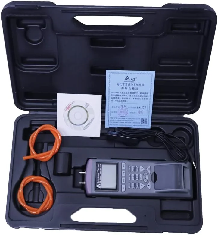 دیتالاگر اختلاف فشار دیجیتال AZ9831، مانومتر 100 PSI با پرینتر